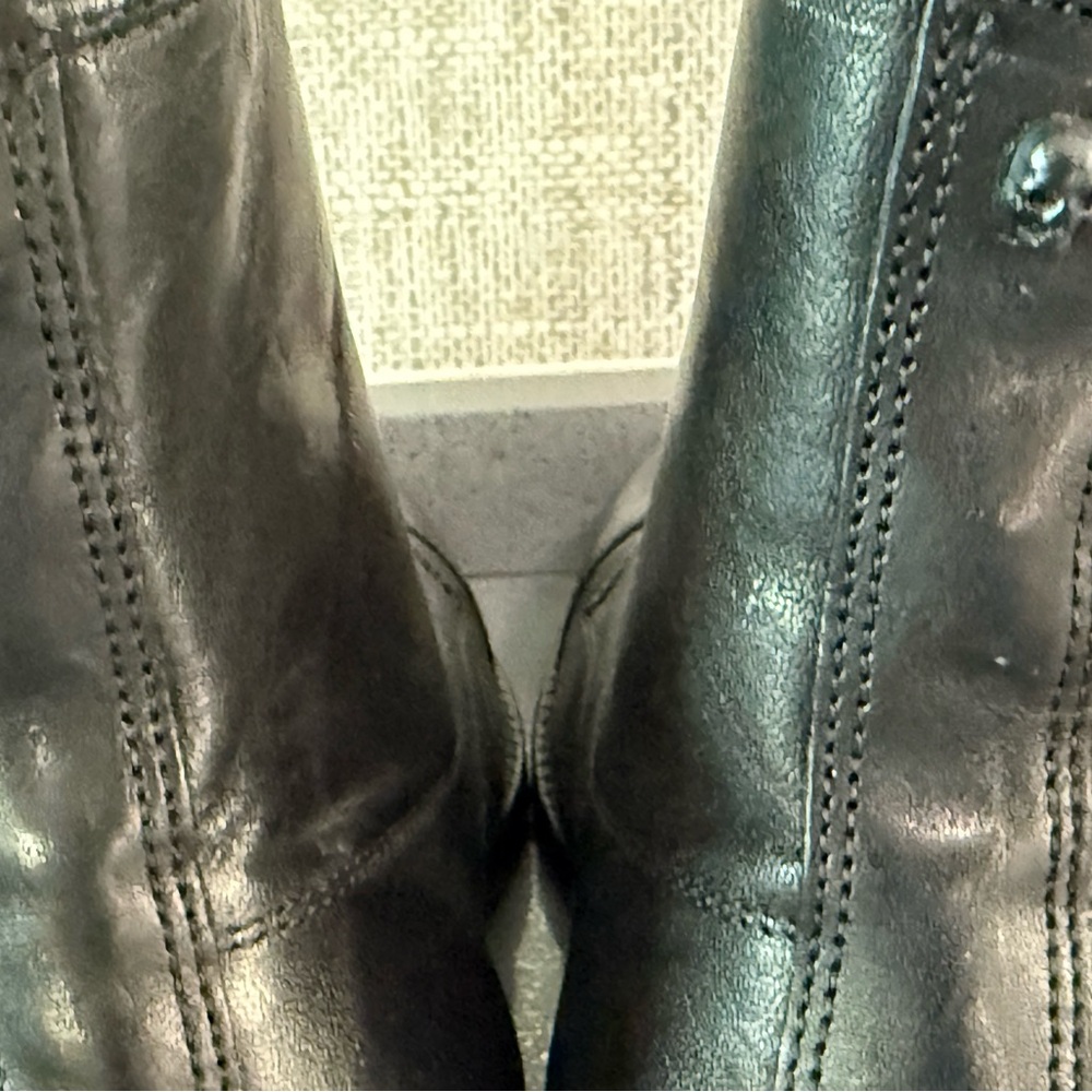 New! The Kooples Black Leather Lace-Up Combat Boots. FR 41/US 10 - Picture 7 of 10